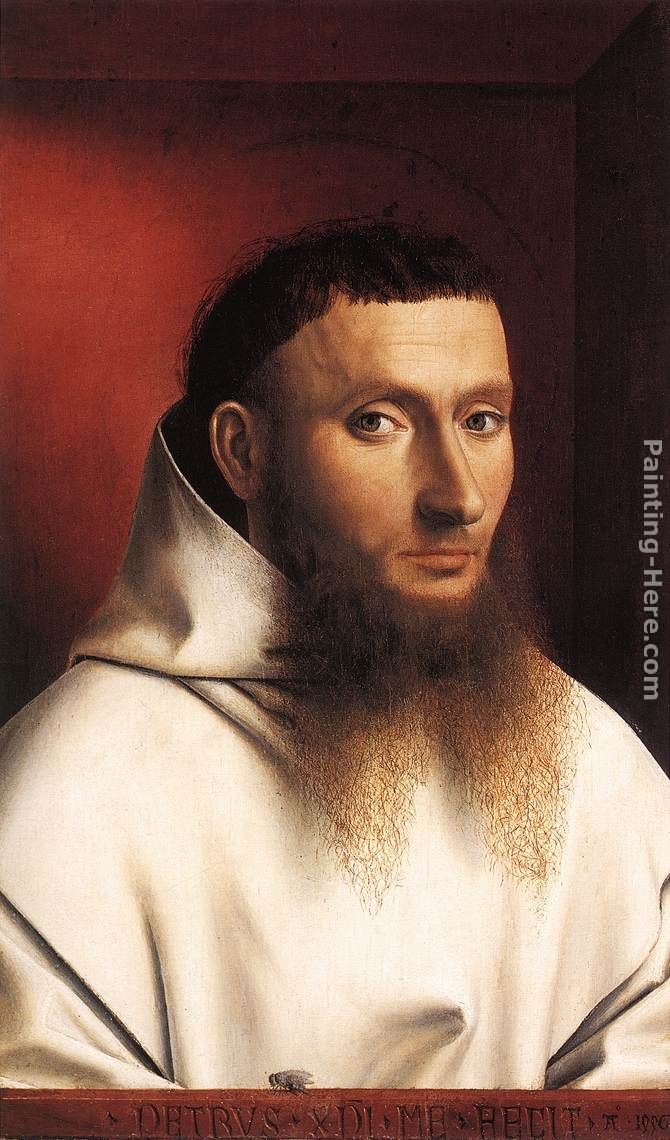 Portrait of a Carthusian painting - Petrus Christus Portrait of a Carthusian art painting